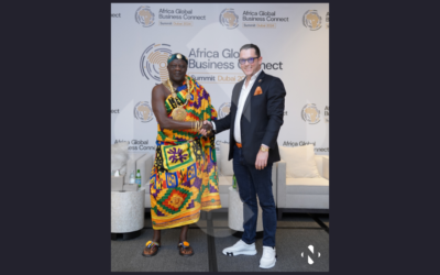 A Historic Meeting Captured: Dr. Mickael Mosse and King Daasebre Kwebu Ewusi VII® Unite at Africa Global Business Connect Summit Dubai 2024